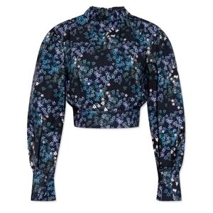 All Saints Blue Floral Women's Top